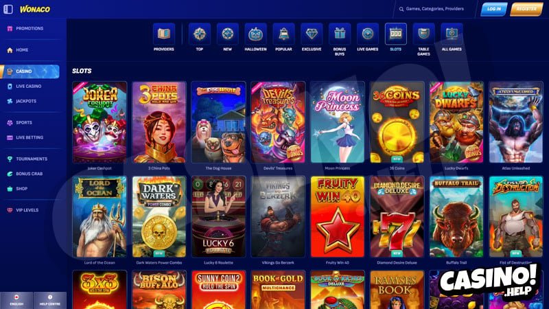 Wonaco ist ein beliebter Online Casino-Anbieter in Deutschland mit tollen Boni - overview